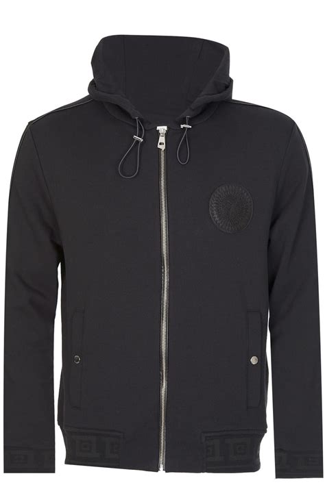 versace hoodie zip|versace hoodie women.